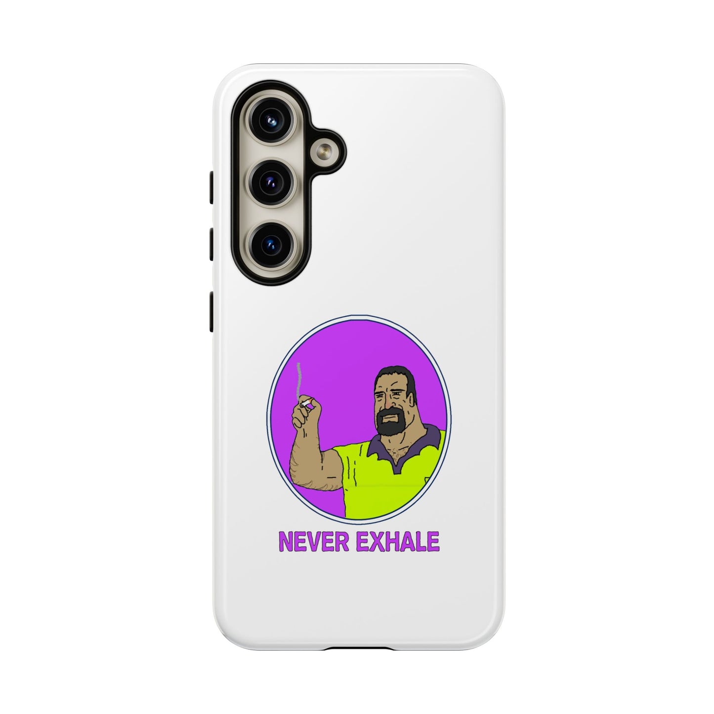 Never Exhale Phone Case (White)