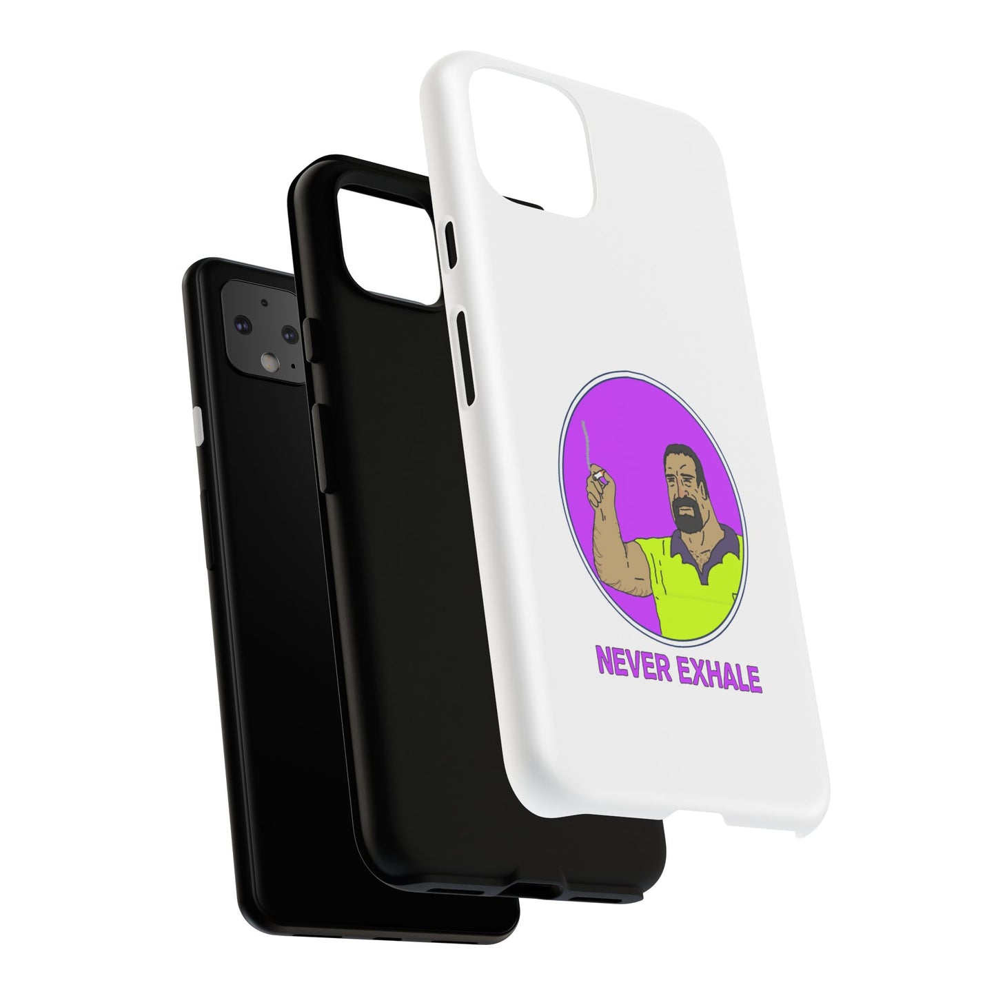 Never Exhale Phone Case (White)