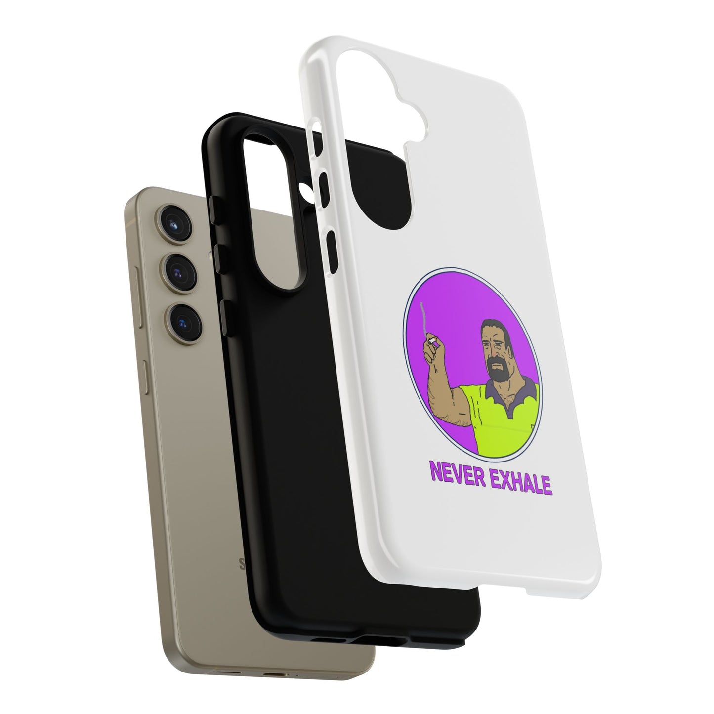 Never Exhale Phone Case (White)