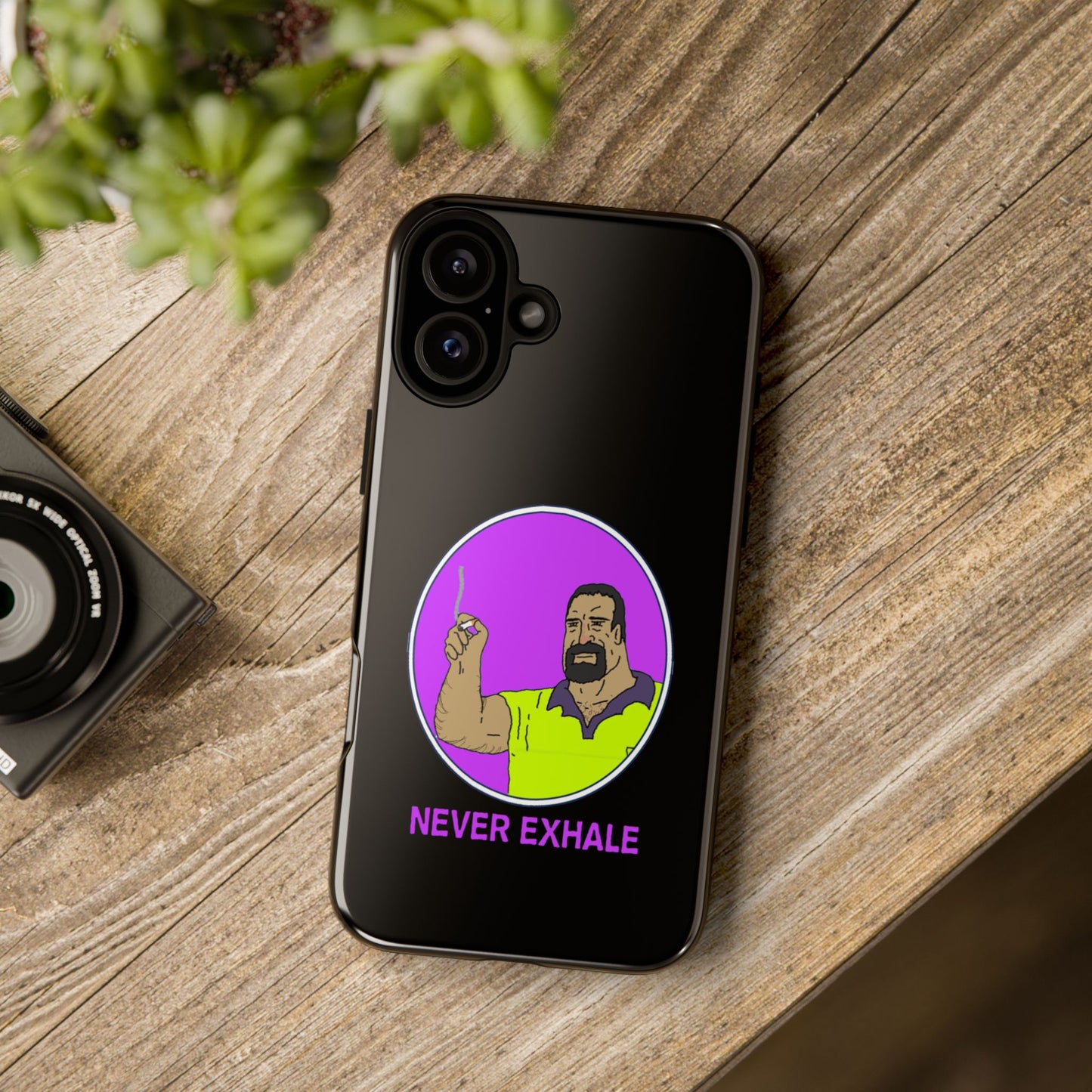 Never Exhale Phone Case (Black)