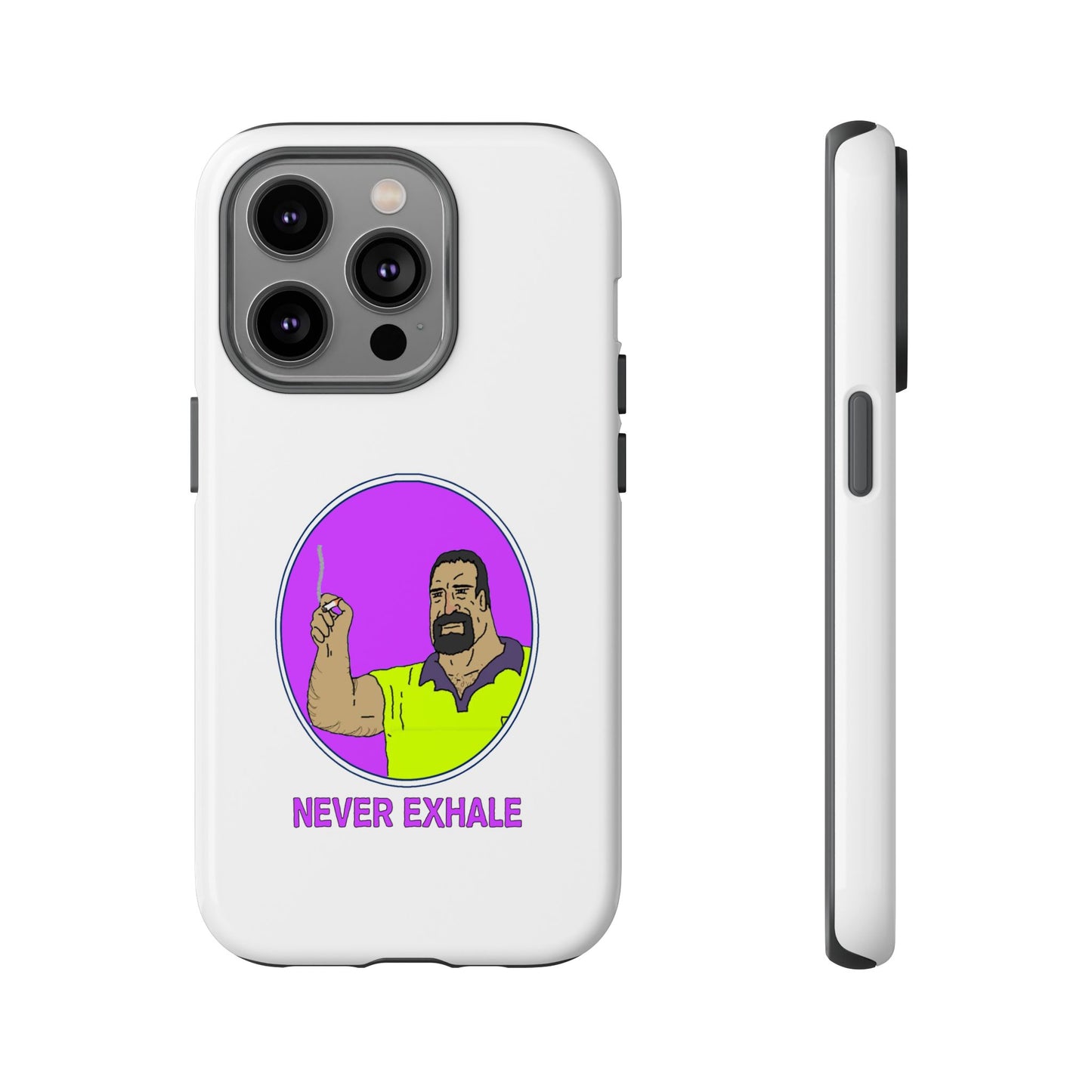 Never Exhale Phone Case (White)