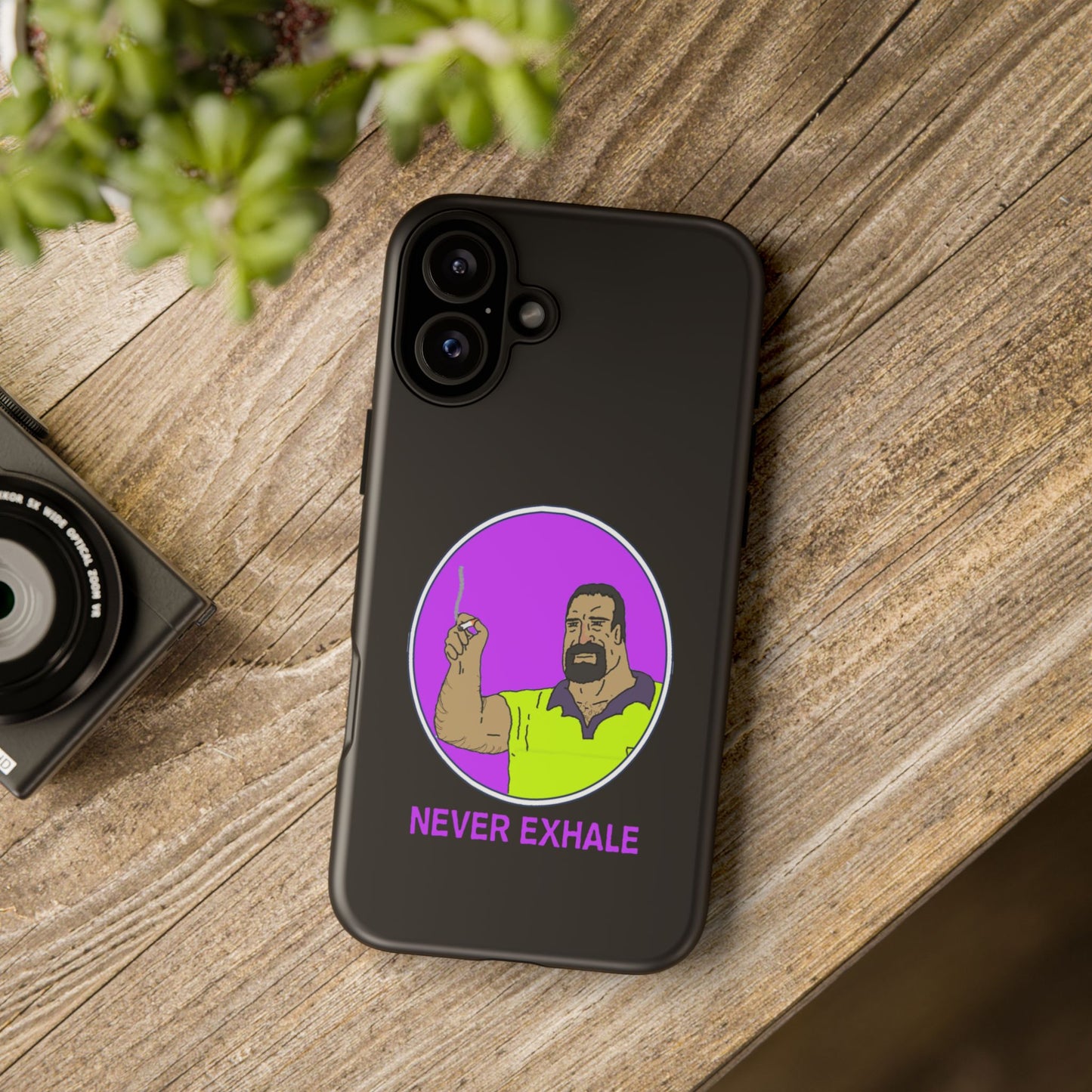 Never Exhale Phone Case (Black)