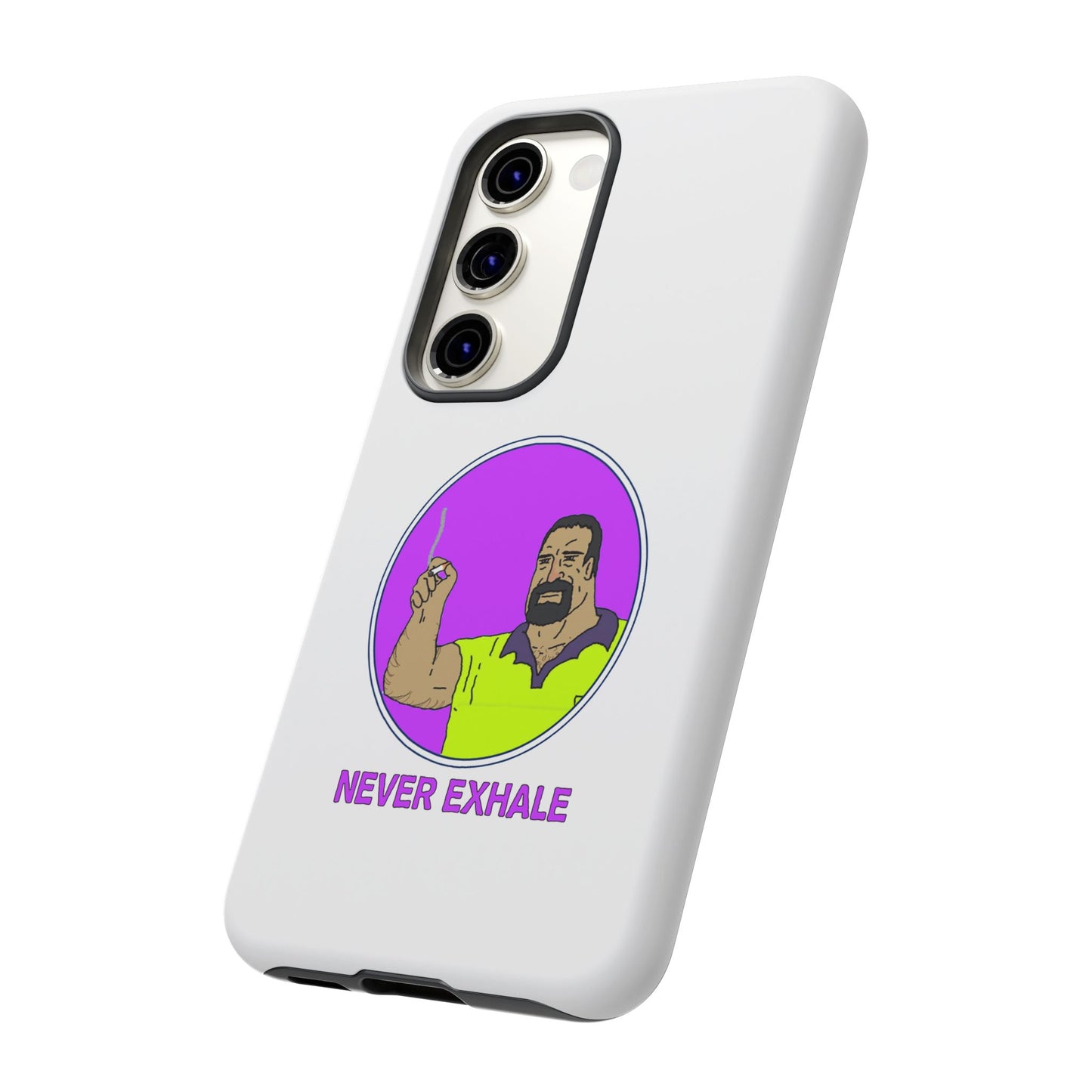 Never Exhale Phone Case (White)